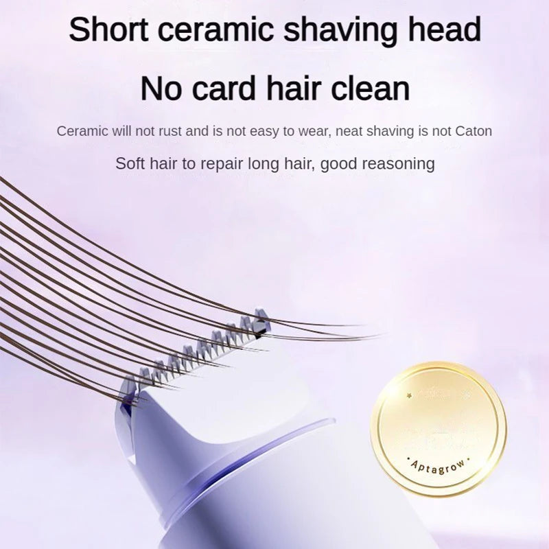 Portable Waterproof Mini Electric Hair Shaver for Women - Double Head Epilator