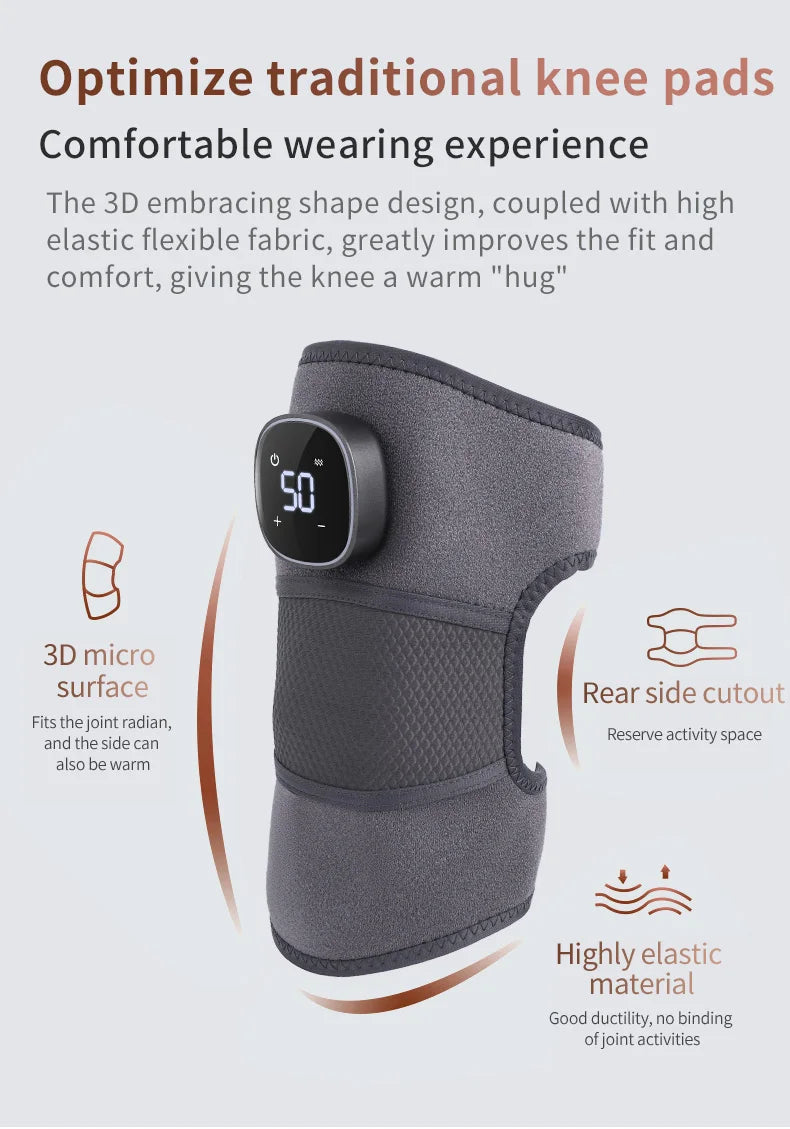 Electric Heating Knee Massager – Black Friday Over 50% Off, Hot Compress & Vibration Therapy!