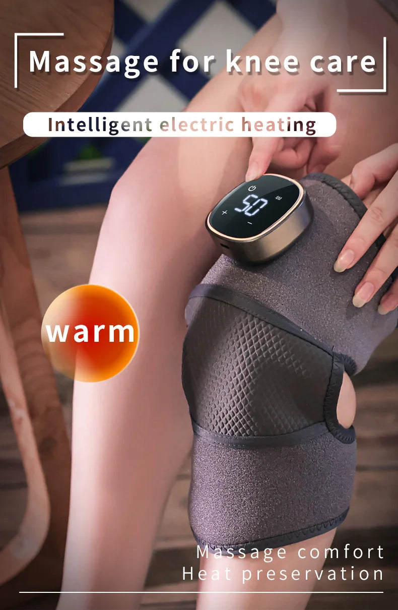 Electric Heating Knee Massager – Black Friday Over 50% Off, Hot Compress & Vibration Therapy!