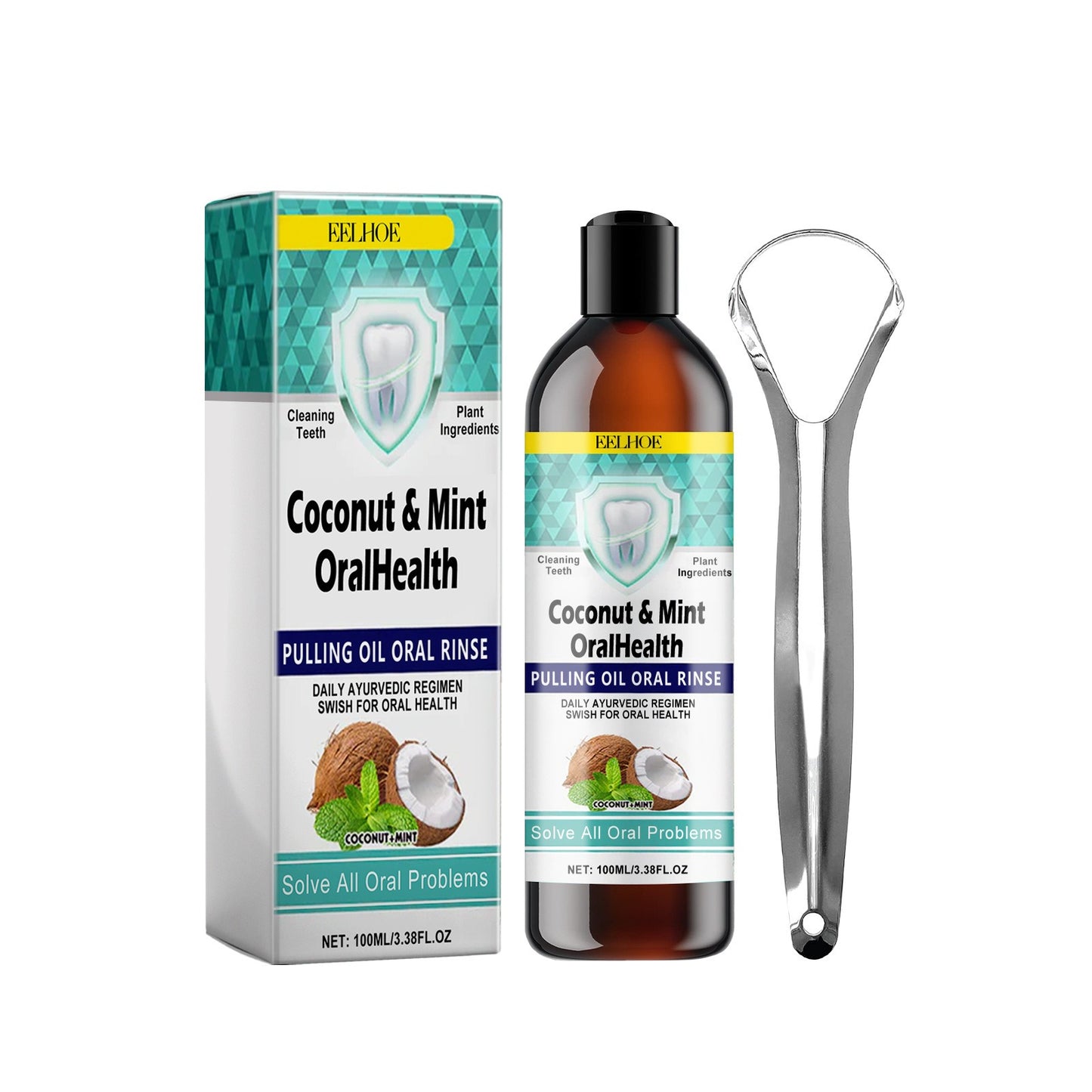 Oral Coconut Oil Mouthwash - Removes Stains, Freshens Breath, and Protects Gums